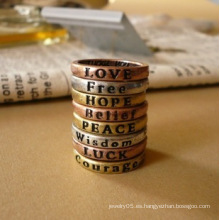 Anillos para Mujeres Lovely 8X Retro Wish Letters Hot Couple Rings